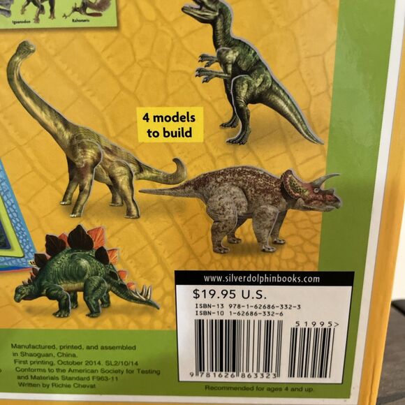 NEW Dinosaurs Magnetic Learning‎ Activity Book Stickers Play Tray Models Magnets - Picture 6 of 8